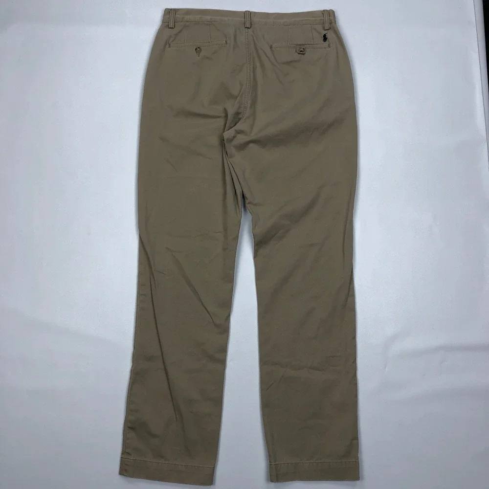 Polo Ralph Lauren Classic Fit Chino Pants Mens 34x34 Tan Khaki Cotton Twill Pony